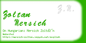 zoltan mersich business card